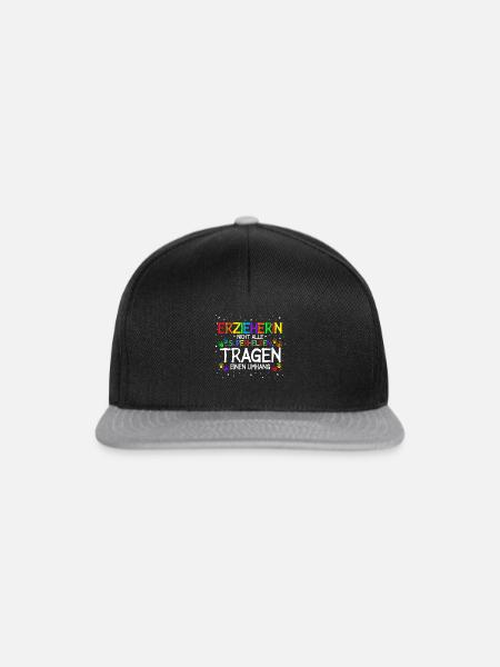 Erzieherin Nicht Alle Superhelden Tragen Einen Umh - Snapback Cap - Schwarz/Grau