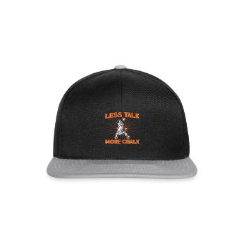 Less talking, more climbing Rock climbing gift - Snapback Cap - black/grey - Front