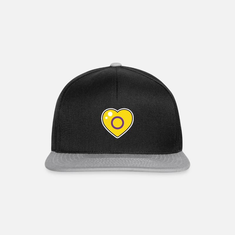 Heart (intersexuality) - Snapback Cap - black/grey