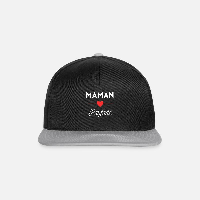Maman Parfaite - Casquette snapback - noir/gris