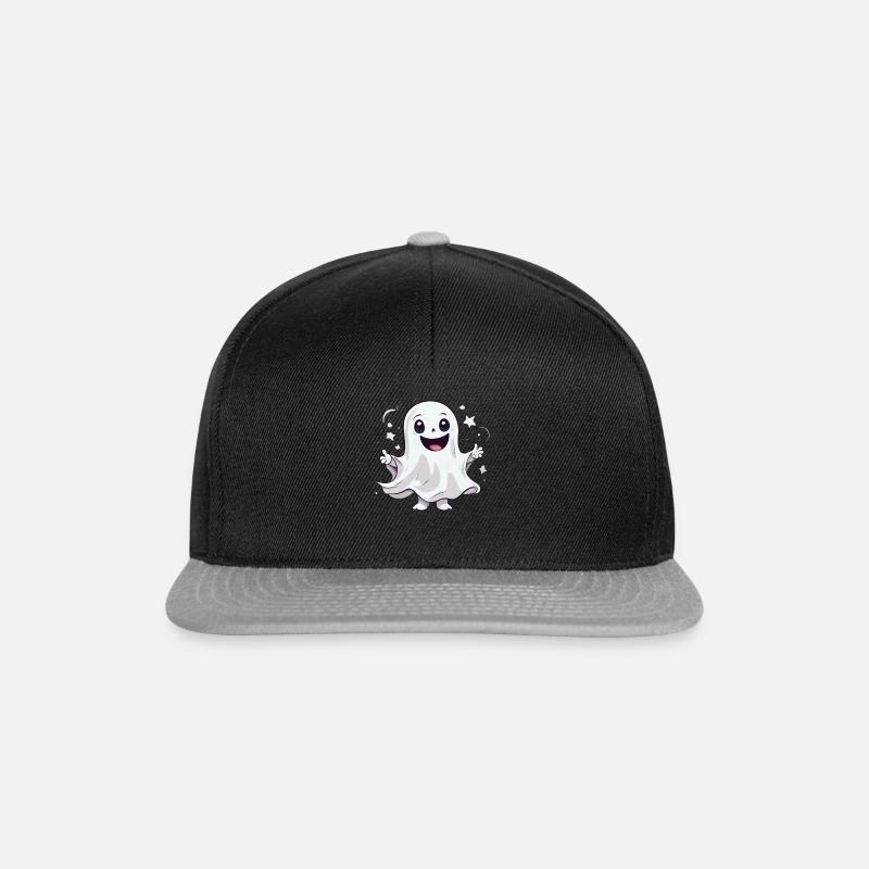 Friendly Ghost Celebration T-Shirt - Snapback Cap - black/grey