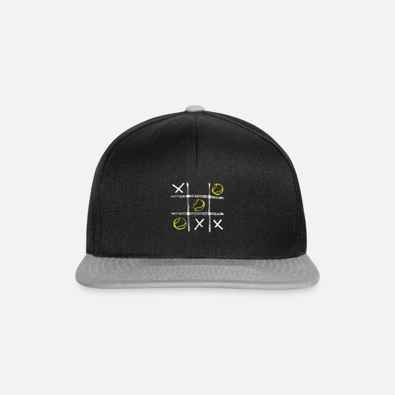 Tennis Tic TacToe - Snapback Cap - Schwarz/Grau