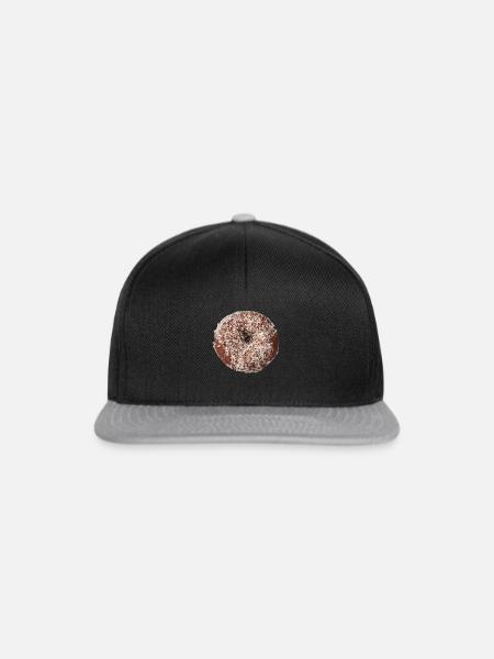Schoko-Donut - Snapback Cap - Schwarz/Grau