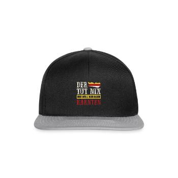 Il ne fait rien, il veut juste aller en Carinthie - Casquette snapback - noir/gris - Devant