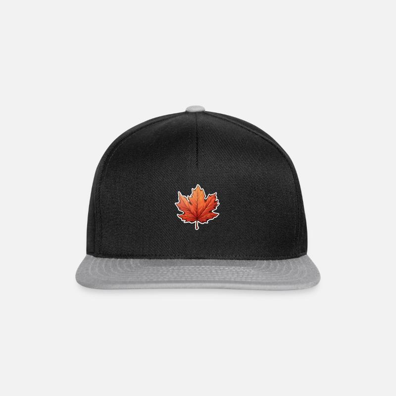 Ahornblatt - Snapback Cap - Schwarz/Grau