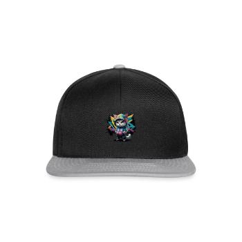 grafitti cat - Casquette snapback - noir/gris - Devant