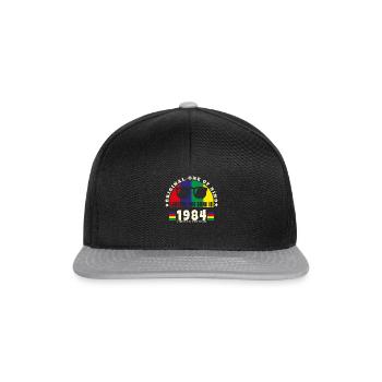Original - Einzigartiges Geburtstagsgeschenk aus dem Jahr 1984. - Snapback Cap - Schwarz/Grau - Vorne