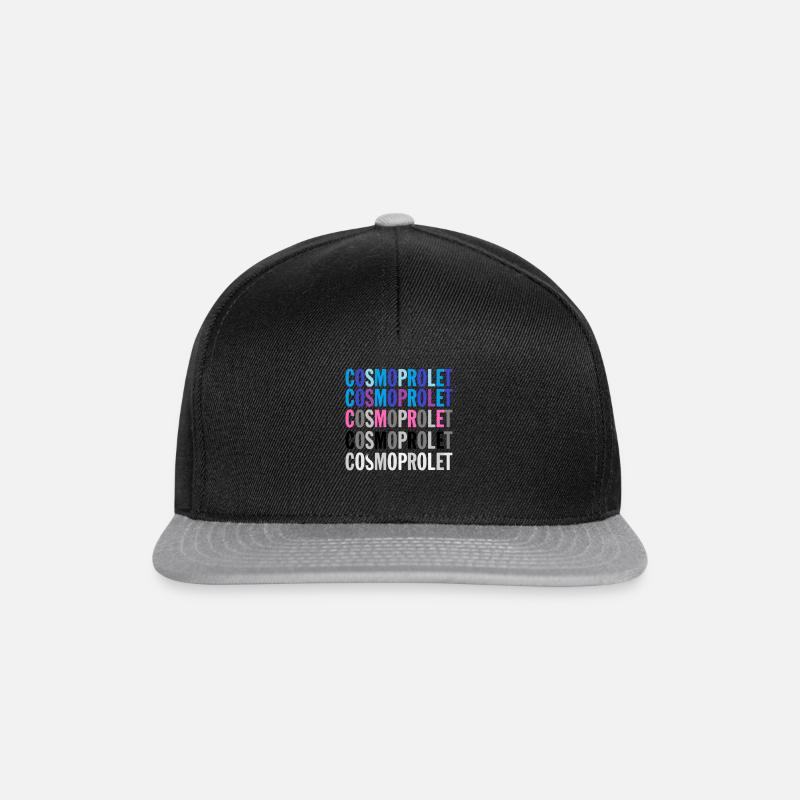 CosmoProlet Multi Blue Grey Pink 2 - Snapback Cap - Schwarz/Grau