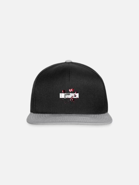 Surreale schwebende Figur mit roten Luftballons | Träumen - Snapback Cap - Schwarz/Grau