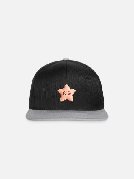 Süßer Stern - Pink - Snapback Cap - Schwarz/Grau