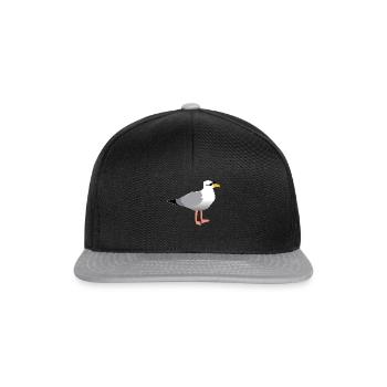 Coole Möwe - Snapback Cap - Schwarz/Grau - Vorne