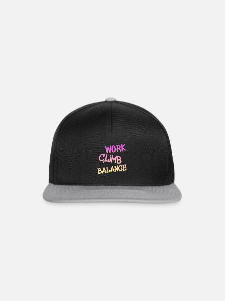 Klettern - Snapback Cap - Schwarz/Grau