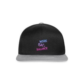 work sail balance - Snapback Cap - Schwarz/Grau - Vorne