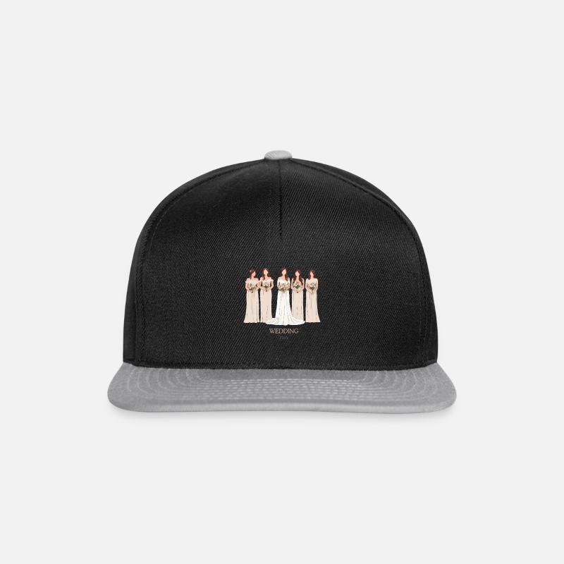 Wedding 2025 Hochzeit - Snapback Cap - Schwarz/Grau