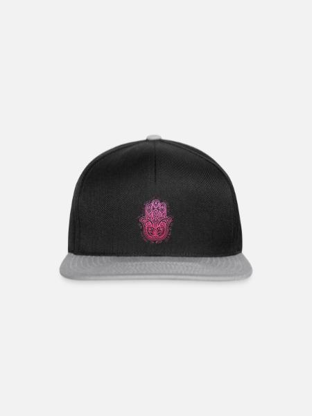 Hand der Fatima - Snapback Cap - Schwarz/Grau
