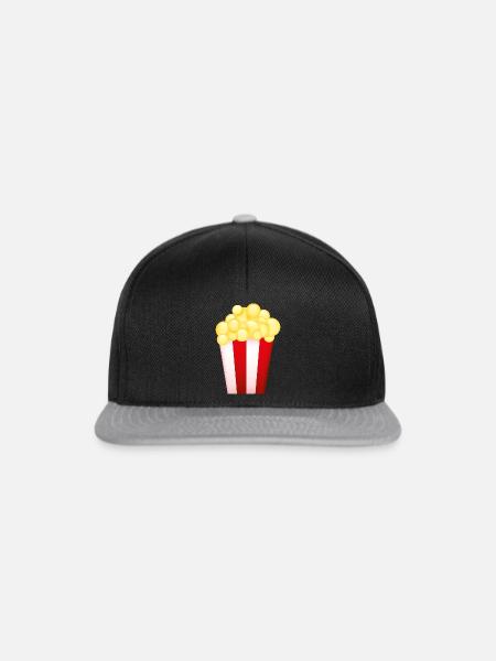 Smiley Popcorn - Snapback Cap - Schwarz/Grau