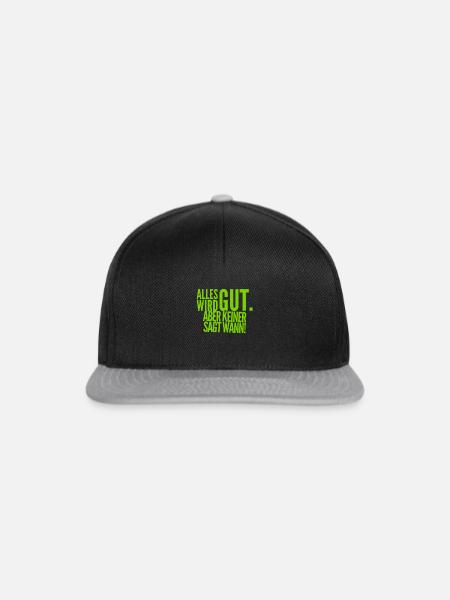 positiv denken - Snapback Cap - Schwarz/Grau