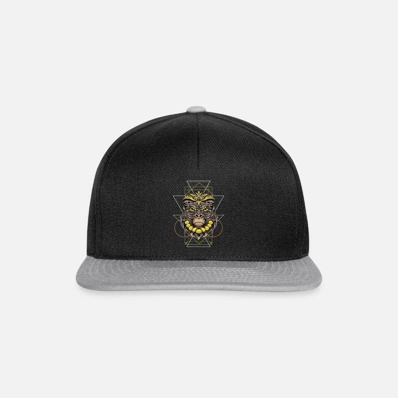könig affe - Snapback Cap - Schwarz/Grau