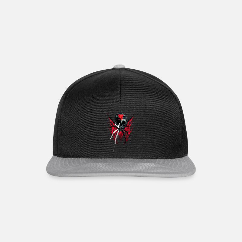 black widow skull - Casquette snapback - noir/gris