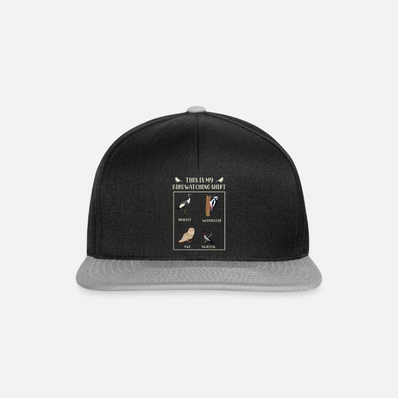 Vogelarten Birding Das ist meine Vogelbeobachtung - Snapback Cap - Schwarz/Grau