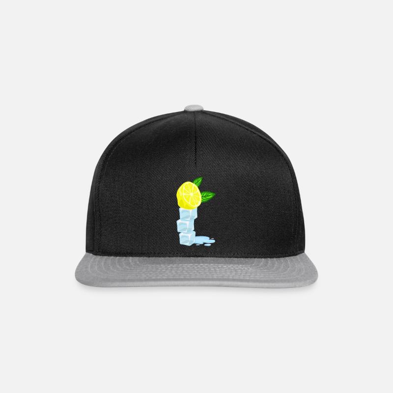 Zitrone Eiswürfel - Snapback Cap - Schwarz/Grau