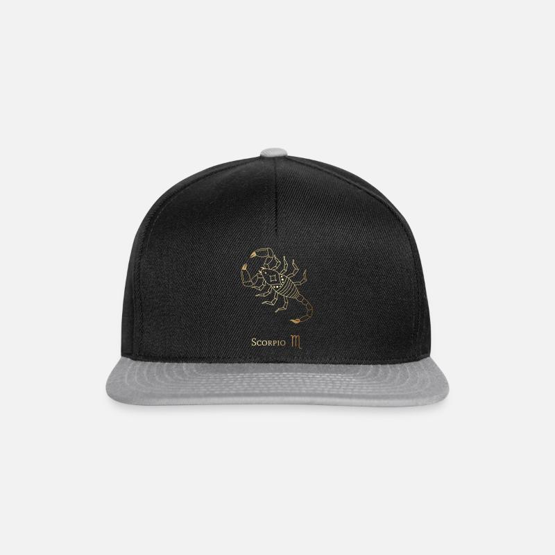 Skorpion Sternzeichen - Snapback Cap - Schwarz/Grau