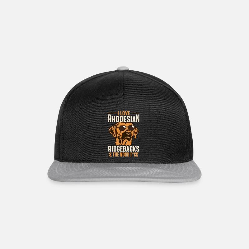 Rhodesian Ridgeback Hund - Snapback Cap - Schwarz/Grau