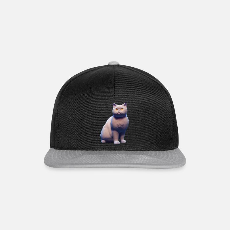 Britisch Kurzhaar Katze - Britisch Kurzhaar - Snapback Cap - Schwarz/Grau