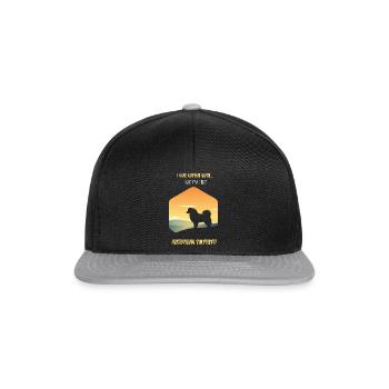 Australian Shepherd Geschenk - Snapback Cap - Schwarz/Grau - Vorne