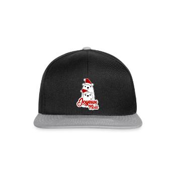 Joyeux Noel Noël fêter noël - Casquette snapback - noir/gris - Devant