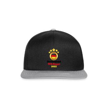 WM-Sieger Deutschland - Snapback Cap - Schwarz/Grau - Vorne