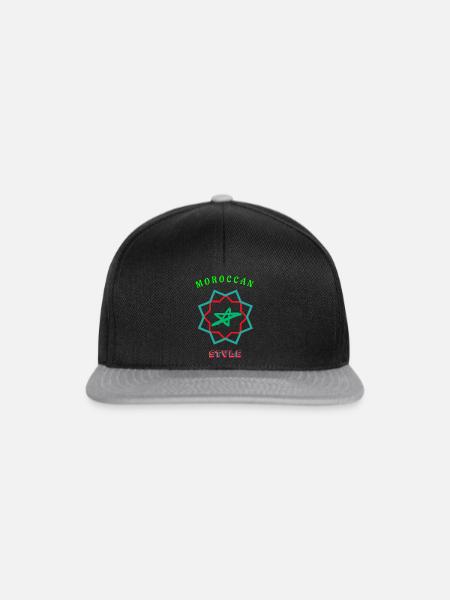 Marokkanischer Stil - Snapback Cap - Schwarz/Grau