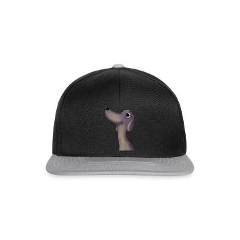 Lustiger Hund - Snapback Cap - Schwarz/Grau - Vorne