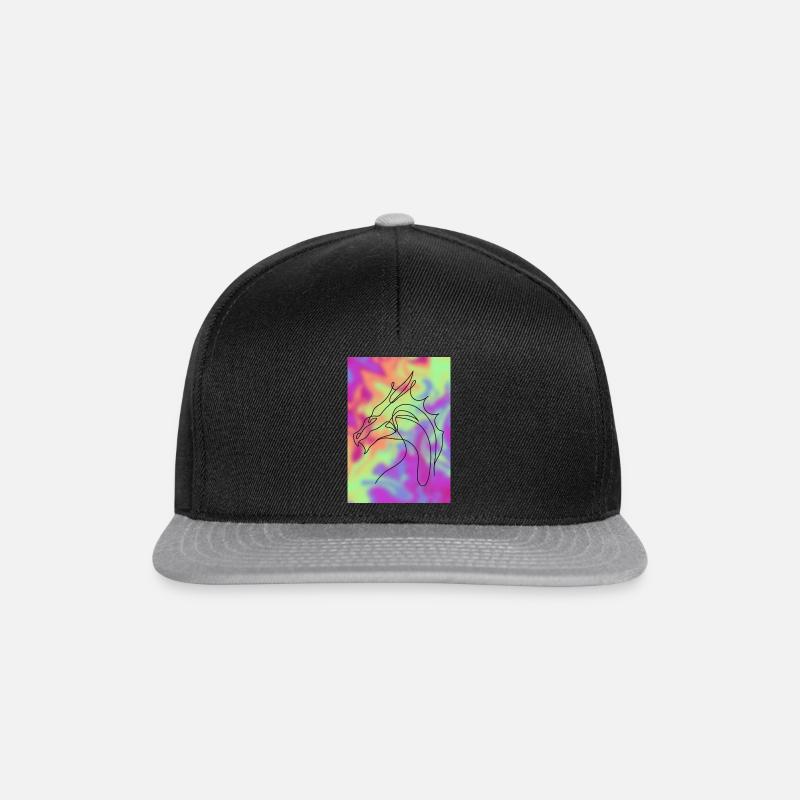 Dragon oneline - Snapback Cap - black/grey