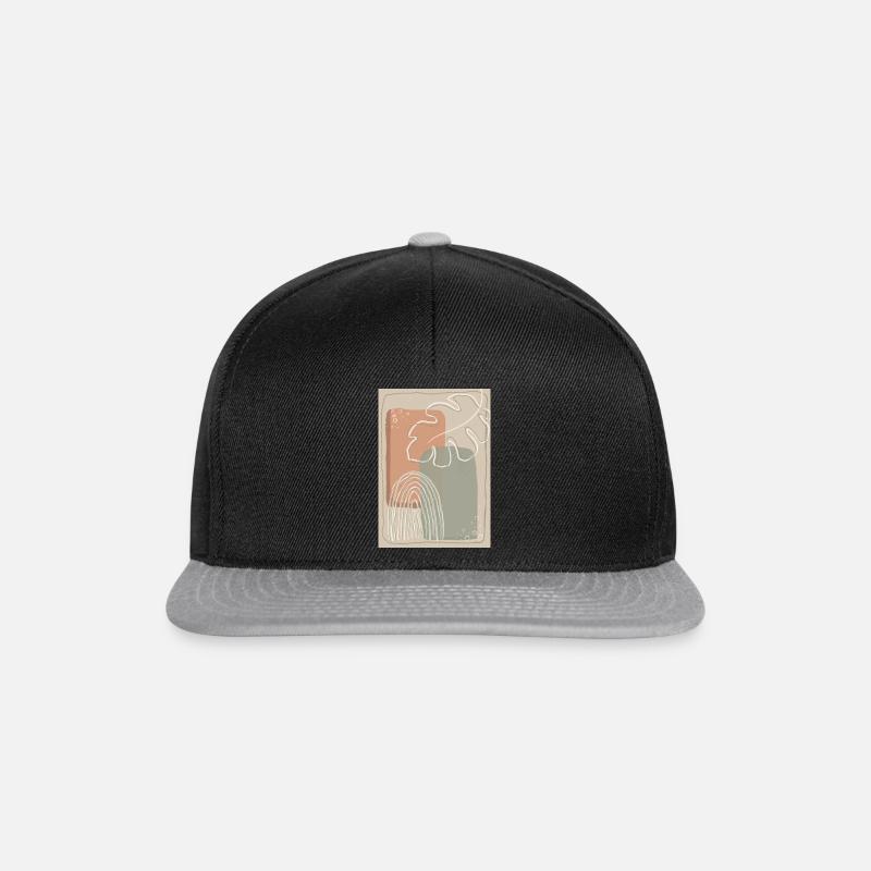 Leaf rainbow boho - Snapback Cap - black/grey