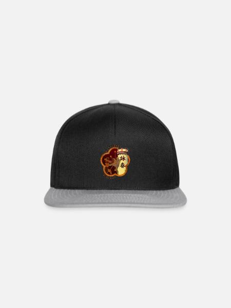 WingTsun WT-Schule Bad Orb - Design 3 - Snapback Cap - Schwarz/Grau