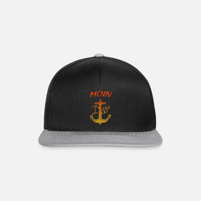 Moin moin - Snapback Cap - Schwarz/Grau