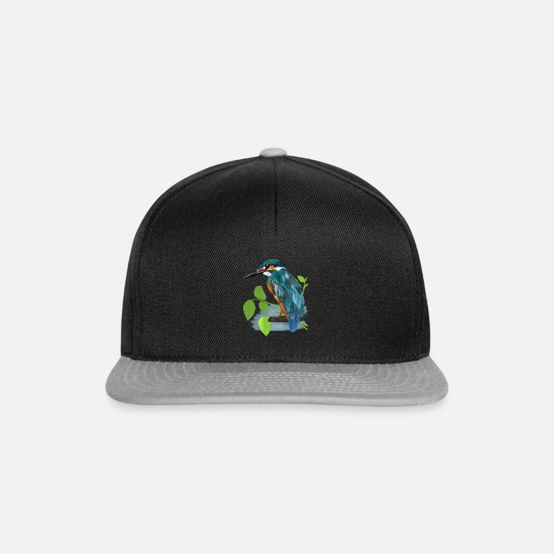 Eisvogel Kingfisher - Snapback Cap - Schwarz/Grau