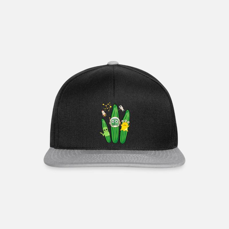 Trio de concombre,Concombre,Concombre,Concombre,Concombre,Concombre,Espace, Alien - Casquette snapback - noir/gris