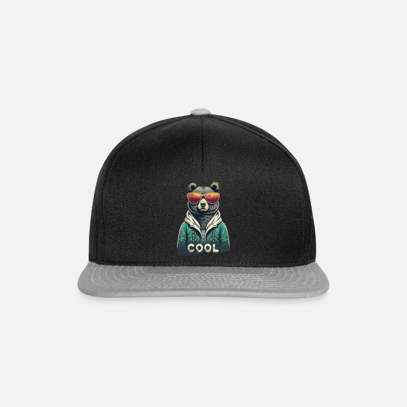 Cooler Bär - Snapback Cap - Schwarz/Grau