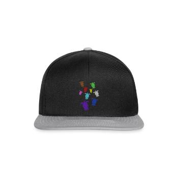 Schildkröten Turtle - Snapback Cap - Schwarz/Grau - Vorne