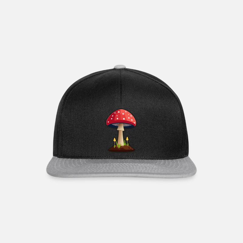 mushroom - Snapback Cap - Schwarz/Grau