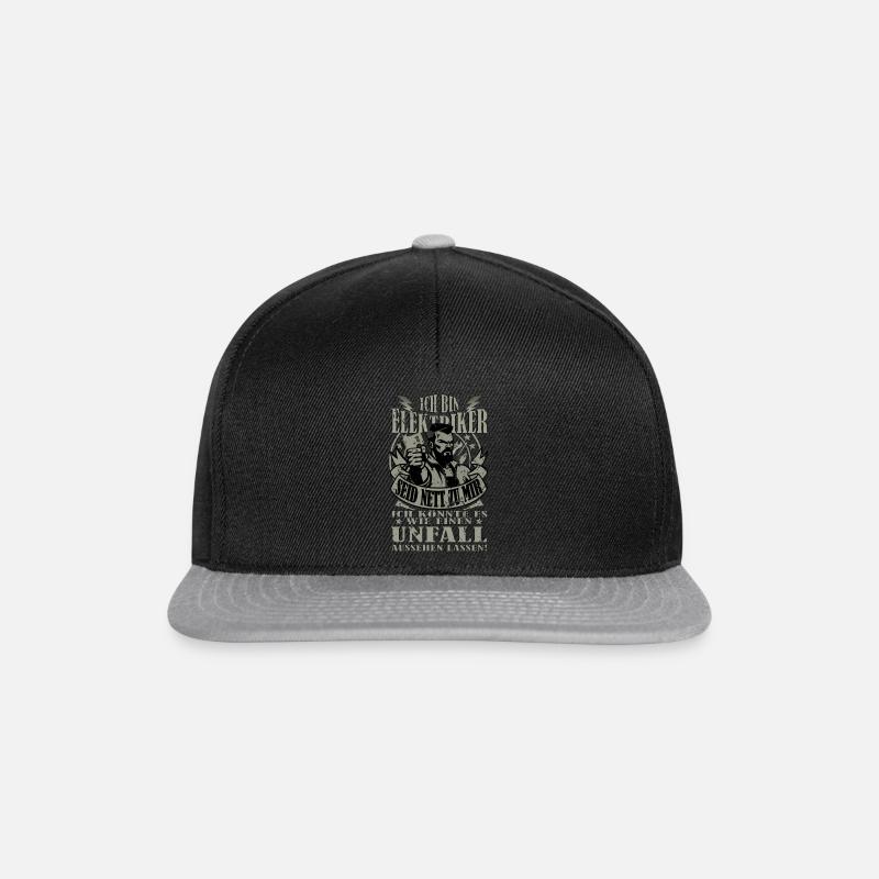 ICH KÖNNTE ES WIE EIN UNFALL AUSSEHEN LASSEN - Snapback Cap - Schwarz/Grau