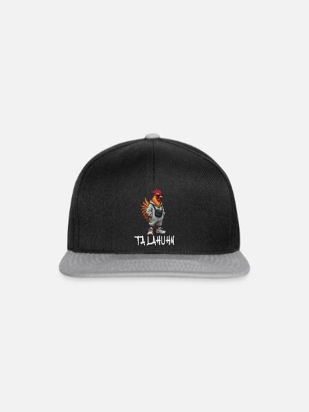 Talahuhn Talahon Wortspiel Lustig Satire - Snapback Cap - Schwarz/Grau