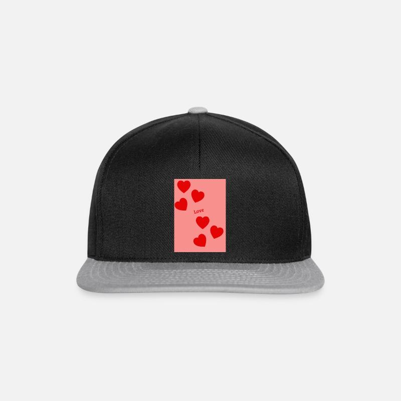 Love - Snapback Cap - Schwarz/Grau