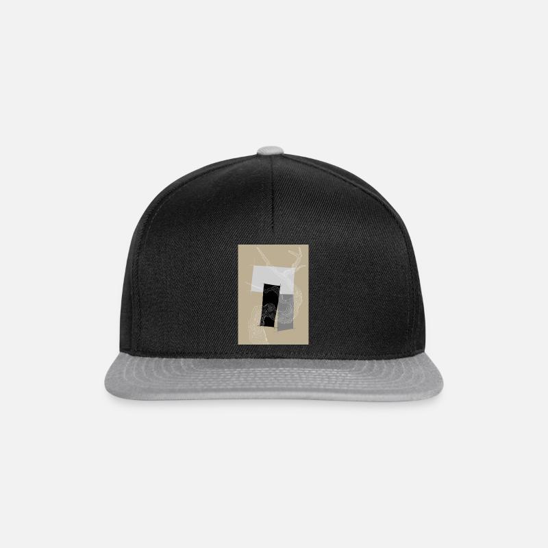 Weisser Baum - Snapback Cap - Schwarz/Grau