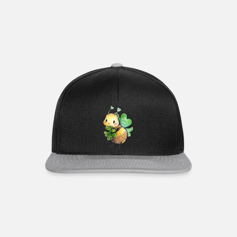 Klee Biene - Snapback Cap - Schwarz/Grau