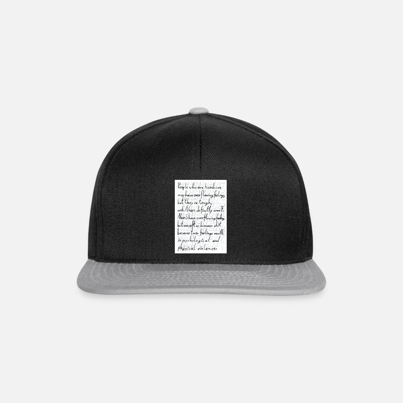 Hardcore gegen Rassismus - Snapback Cap - Schwarz/Grau