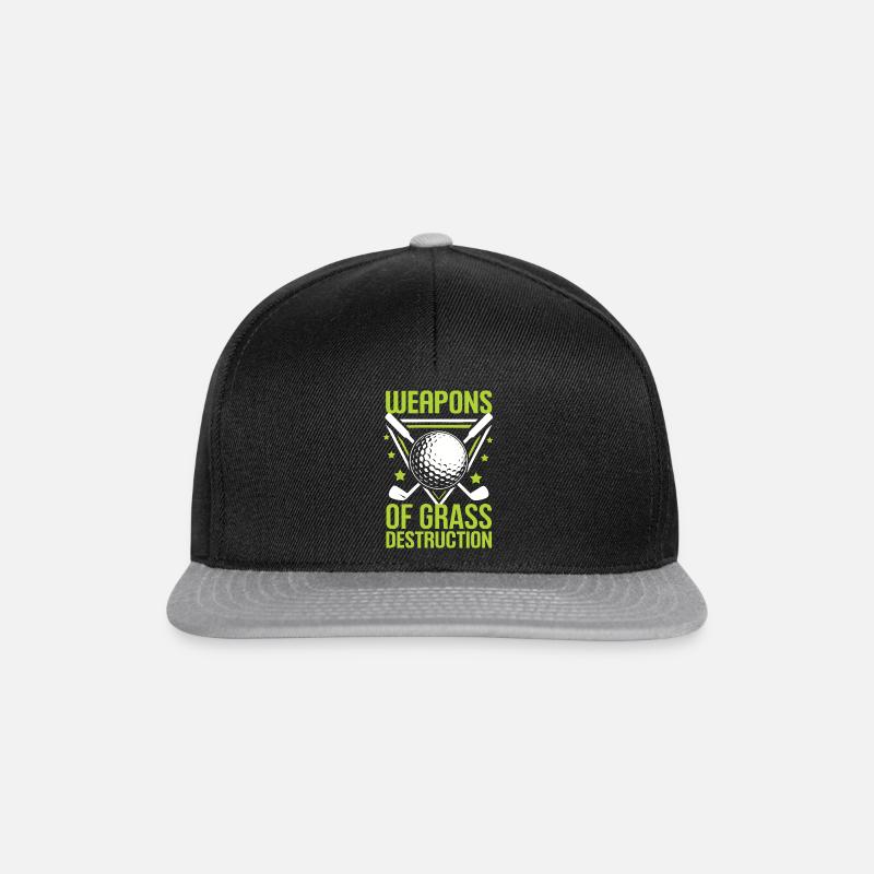 Golf - Armes de destruction de l’herbe - Casquette snapback - noir/gris
