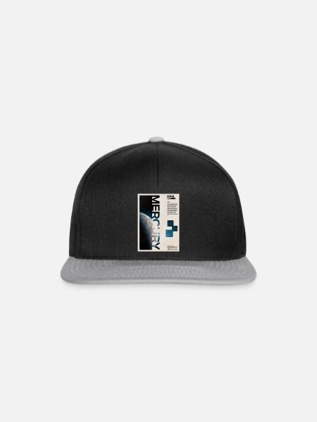 Merkur-Umlaufbahn-Poster - Snapback Cap - Schwarz/Grau